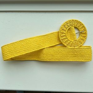 EUC J. McLaughlin Elizabeth Raffia Belt in Yellow (size M/L)